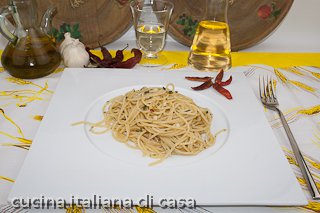 spaghetti ail huile piment rouge
